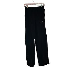 Nike Black Athletic Track Style Pants Size XS With Drawstring Waist.